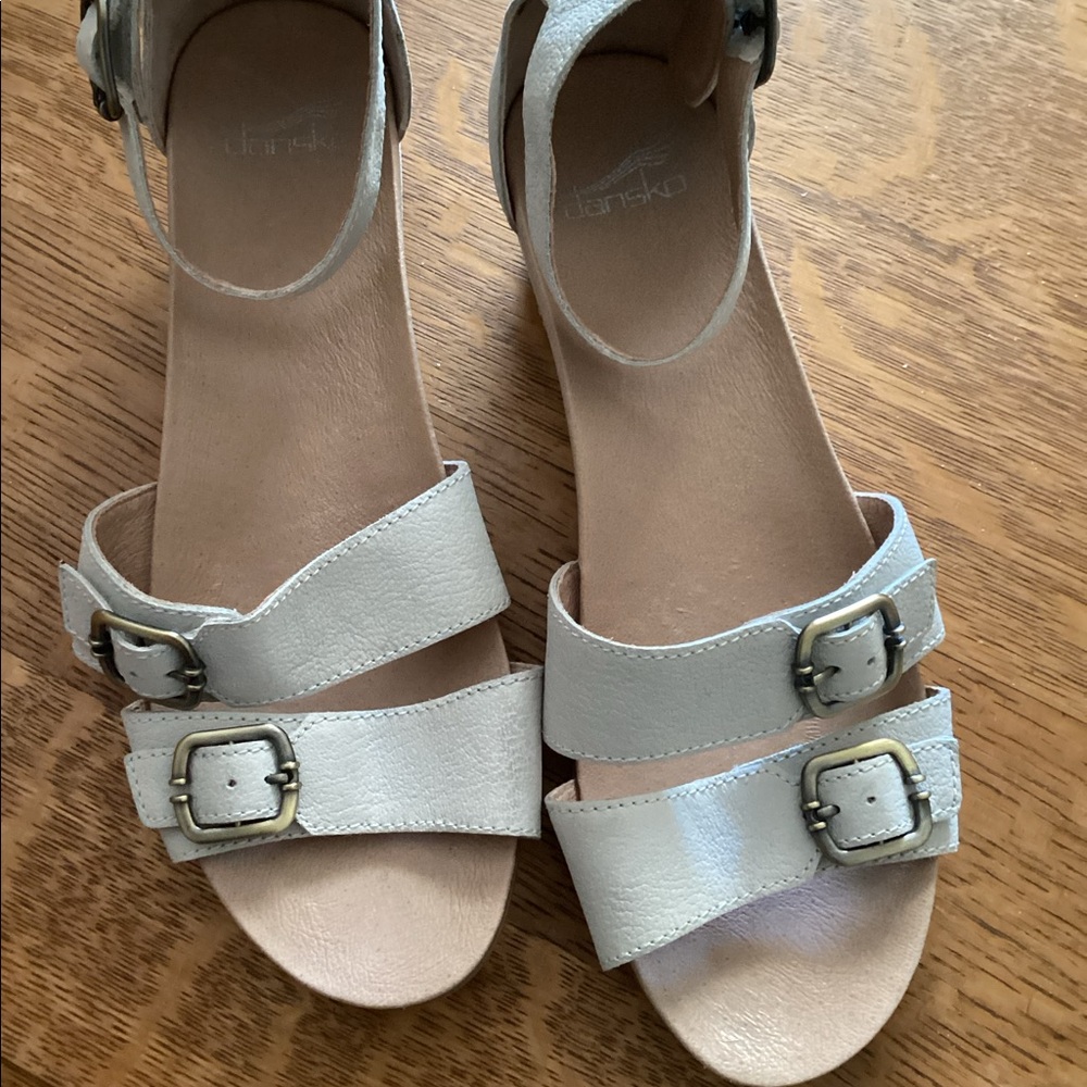 Dansko ankle strap wedge